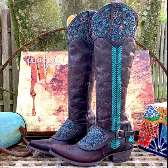 OLD GRINGO NEW With Box Aster Tooling 18” Tall Knee High Western Boots, Size 6.5 - Picture 2 of 13